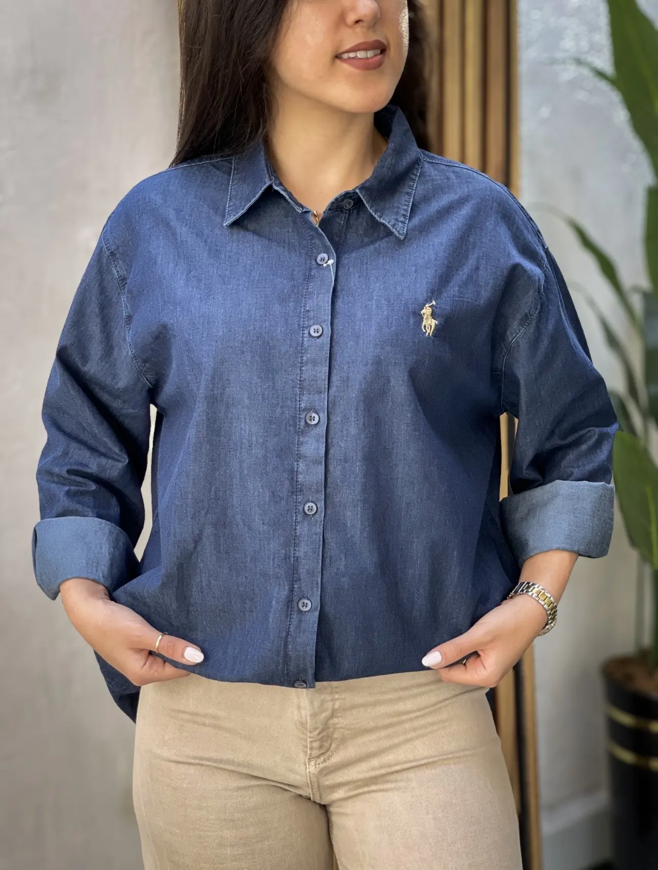 شومیز جین گلدوزی polo